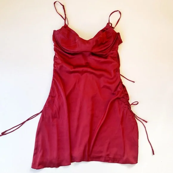 NWT Oh Polly Red Cowl Neck Underwire A-Line Mini Dress Size 4 - Picture 6 of 16